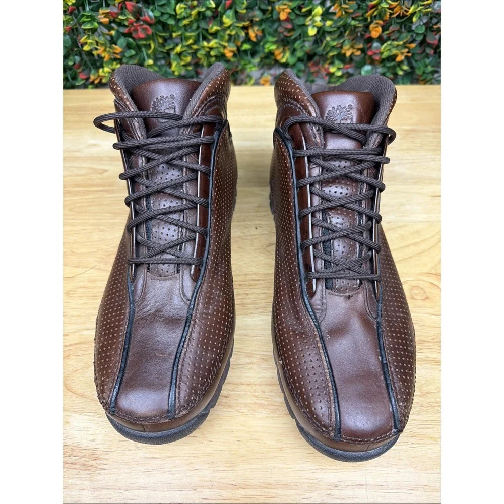 Timberland Euro Dub Hiker Boots Chocolate Brown Leather Y2K RARE‎ Classic Men 11